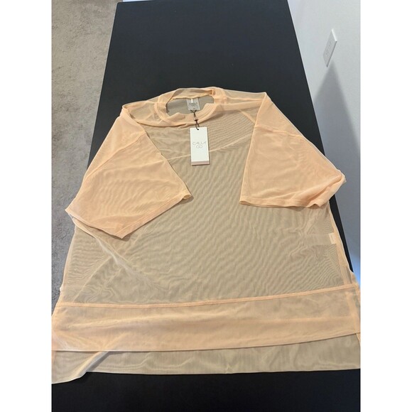 CALIA by Carrie Underwood Tops - Calia By Carrie Underwood Women's Oversized Mesh Tee Size M Peach Short Sleeve